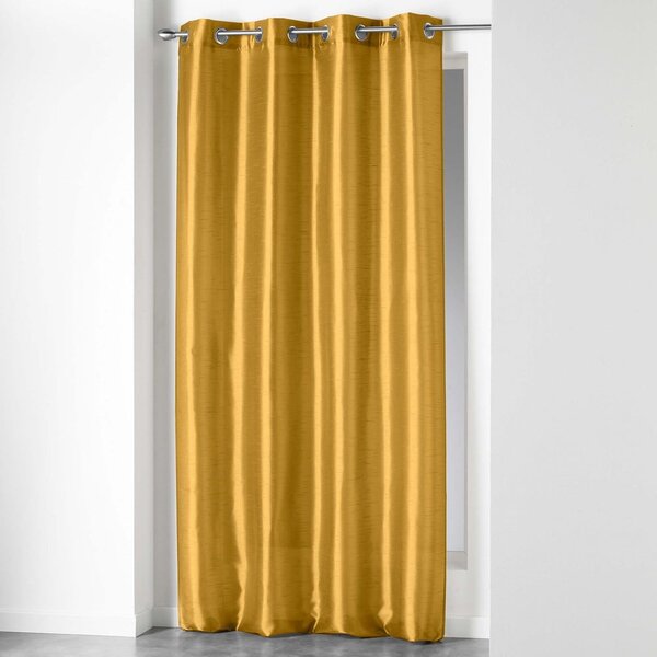 Žlutý závěs z mikrosaténu 140x240 cm Shana – douceur d'intérieur