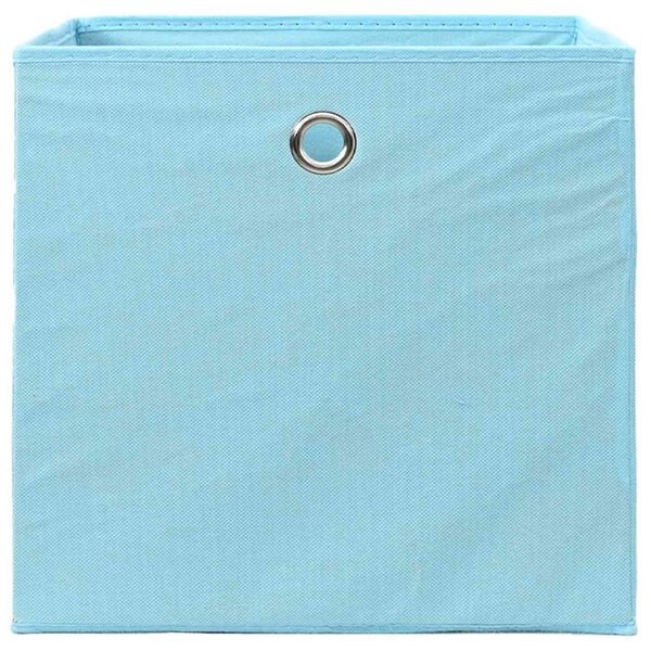 Úložné boxy 4 ks bledě modré 32 x 32 x 32 cm textil 288373