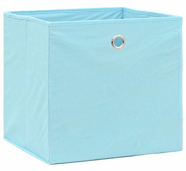 Úložné boxy 4 ks bledě modré 32 x 32 x 32 cm textil 288373