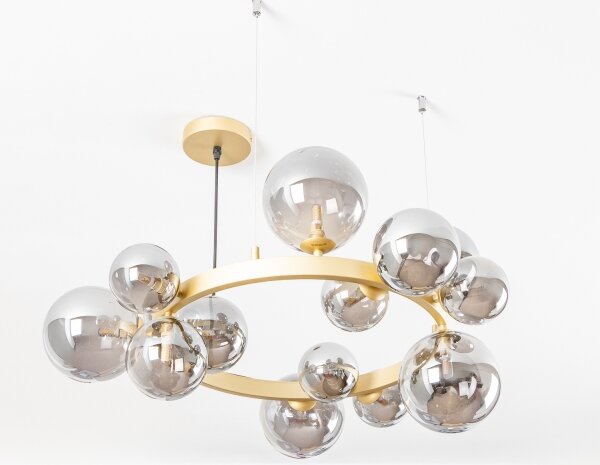 Brilagi - LED Lustr na lanku MILLA 15xG9/3W/230V zlatá/kouřová