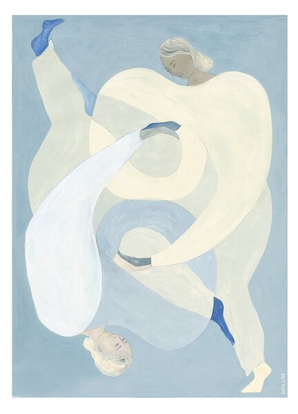Plakát 50x70 cm Hold You - Blue – Sofia Lind – The Poster Club