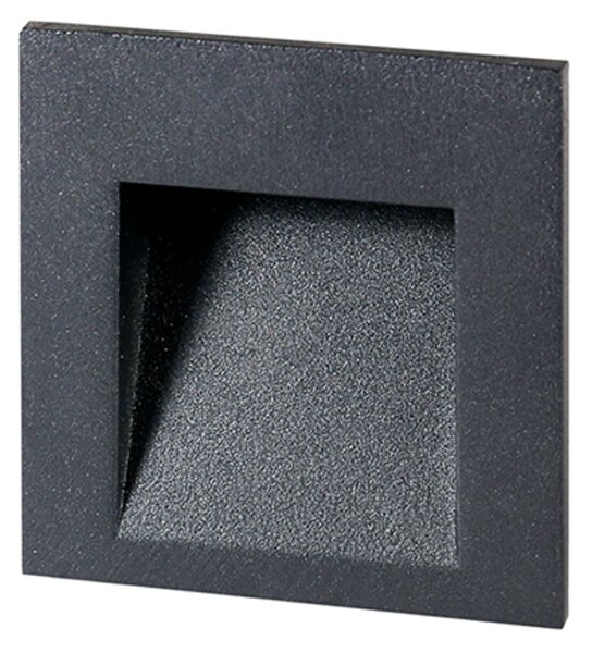 Venkovní zápustné LED svítidlo TESS SQ, antracitové, 3 W, teplá bílá 3000 K, IP54
