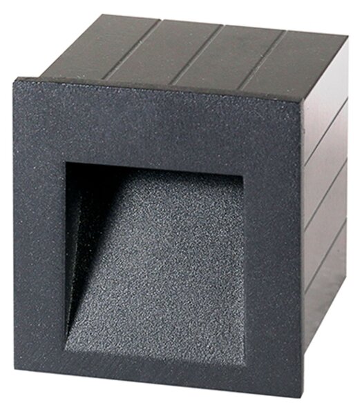 Venkovní zápustné LED svítidlo TESS SQ, antracitové, 3 W, teplá bílá 3000 K, IP54
