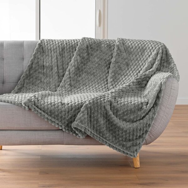 Šedá deka z mikroflanelu 125x150 cm Mini Frosty – douceur d'intérieur