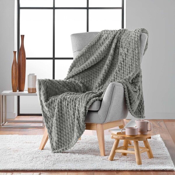 Šedá deka z mikroflanelu 125x150 cm Mini Frosty – douceur d'intérieur