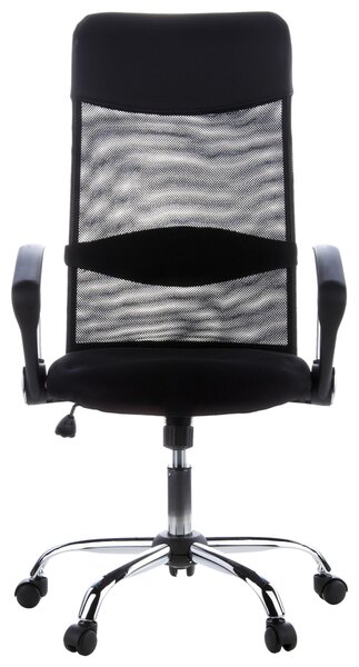 OTOČNÁ ŽIDLE, vzhled kůže, síťovina, černá, barvy chromu MID.YOU - Online Only kancelářské židle, Online Only