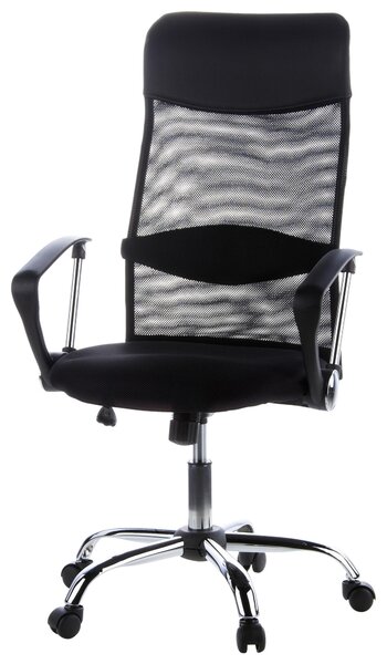 OTOČNÁ ŽIDLE, vzhled kůže, síťovina, černá, barvy chromu MID.YOU - Online Only kancelářské židle, Online Only
