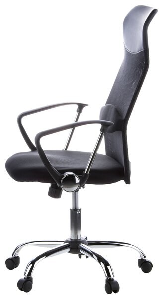 OTOČNÁ ŽIDLE, vzhled kůže, síťovina, černá, barvy chromu MID.YOU - Online Only kancelářské židle, Online Only