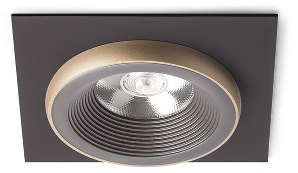 Zápustné LED svítidlo SHARM SQ I, hnědá/perleťová/zlatá, 10 W, teplá bílá 3000 K