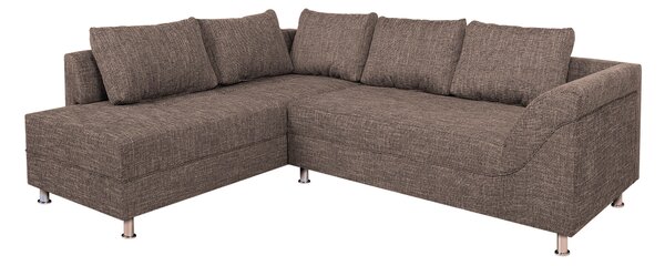 ROHOVÁ SEDAČKA, textil, kompozitní dřevo, cappuccino P & B - Sedací soupravy, Online Only
