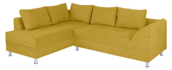 ROHOVÁ SEDAČKA, textil, kompozitní dřevo, žlutá P & B - Sedací soupravy, Online Only
