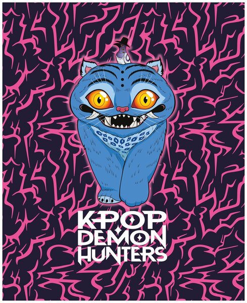 Dětská coral fleece deka KPop Demon Hunters - motiv Derpy Tiger - 130x160 cm