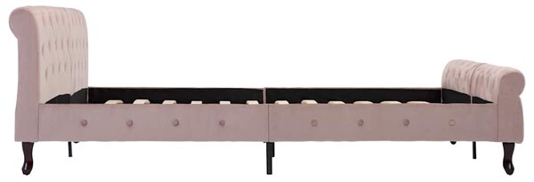 Rám postele růžový samet 180 x 200 cm 288569
