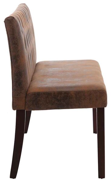 Lavice 148,5 cm hnědá umělá semišová kůže 288571