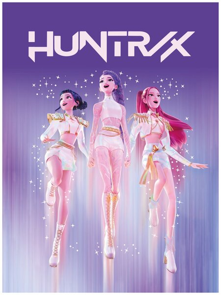 Dětská coral fleece deka K-Pop Demon Hunters - HUNTR/X - motiv Performance - 130x160 cm