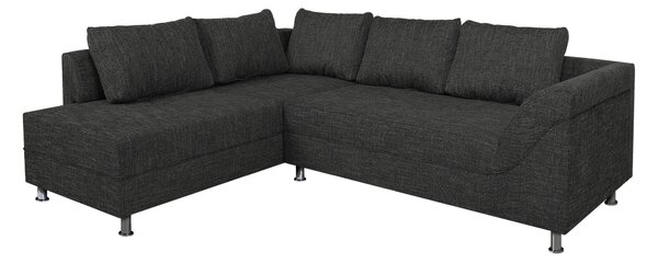 ROHOVÁ SEDAČKA, textil, kompozitní dřevo, černá P & B - Sedací soupravy, Online Only