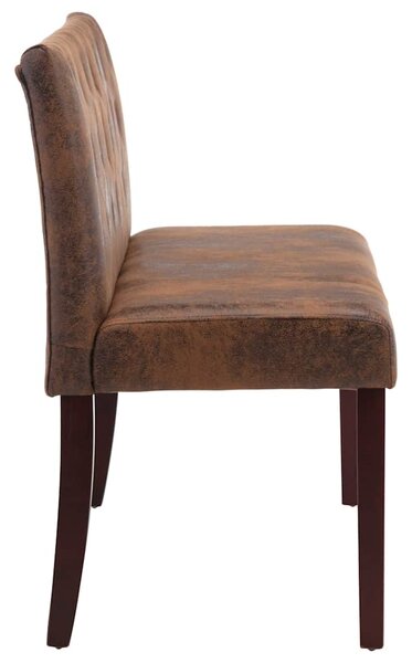 Lavice 120 cm hnědá umělá semišová kůže 288573