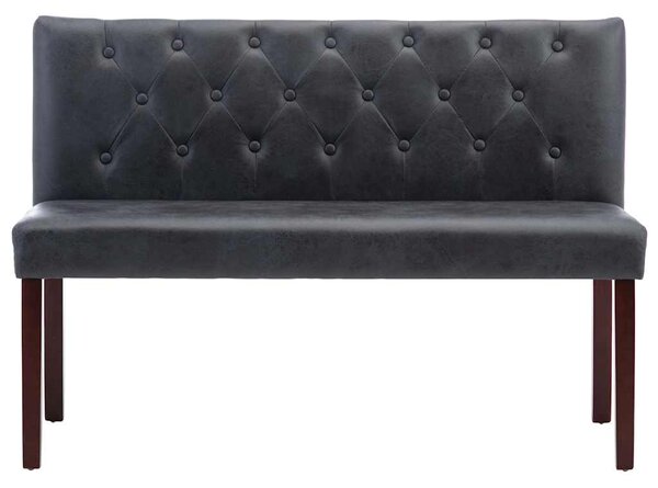 Lavice 120 cm šedá umělá semišová kůže 288574