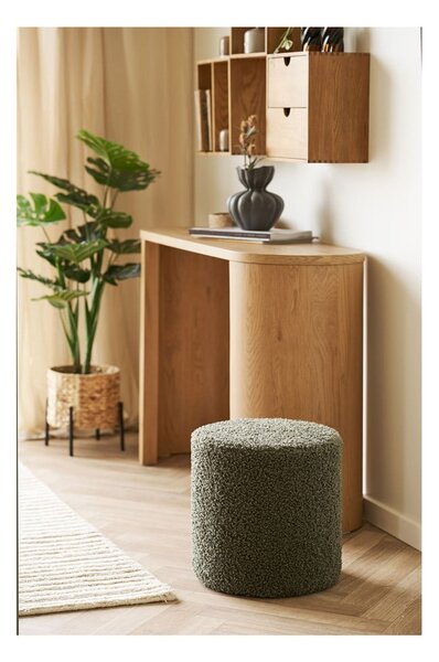 Zelený taburet z textilie bouclé Ejby – House Nordic