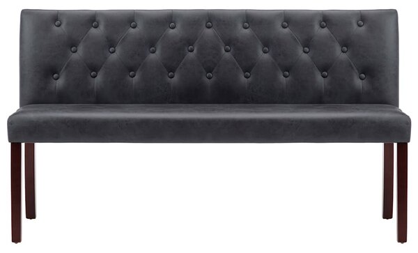 Lavice 148,5 cm šedá umělá semišová kůže 288572
