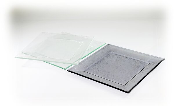 BDK-GLASS Servírovací tác MAXIM 25x25cm Barva: Extra čiré sklo