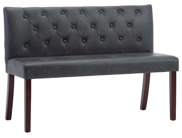 Lavice 120 cm šedá umělá semišová kůže 288574