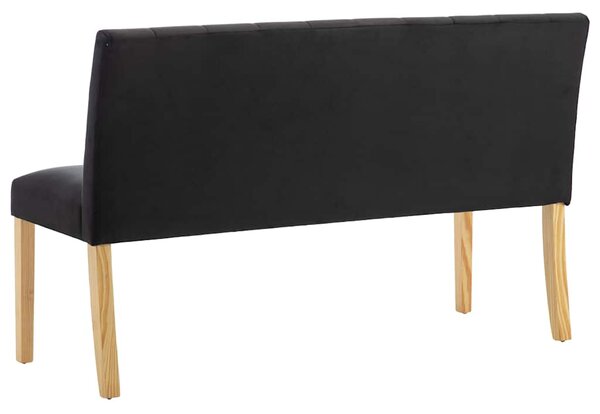 Lavice 140 cm černá samet 288575