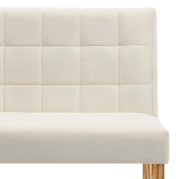 Lavice 140 cm krémová samet 288577