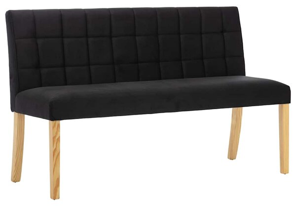 Lavice 140 cm černá samet 288575