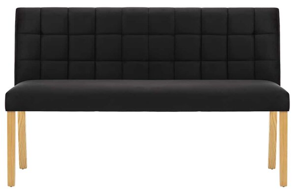 Lavice 140 cm černá samet 288575