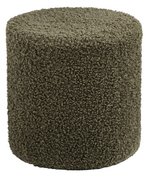 Zelený taburet z textilie bouclé Ejby – House Nordic