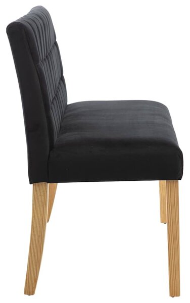 Lavice 140 cm černá samet 288575