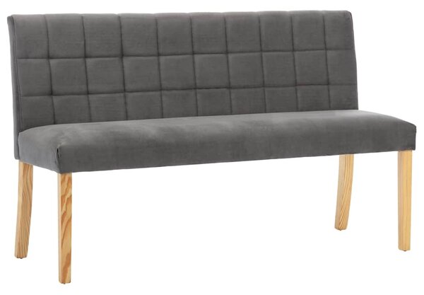Lavice 140 cm šedá samet 288576