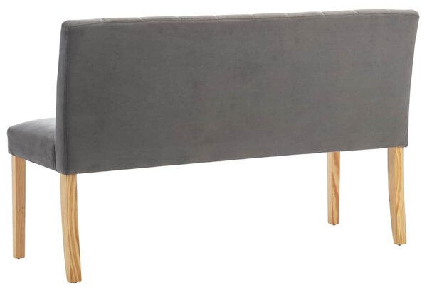 Lavice 140 cm šedá samet 288576