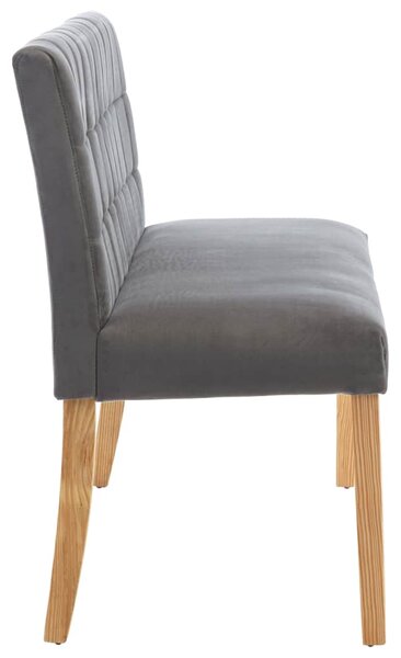 Lavice 140 cm šedá samet 288576