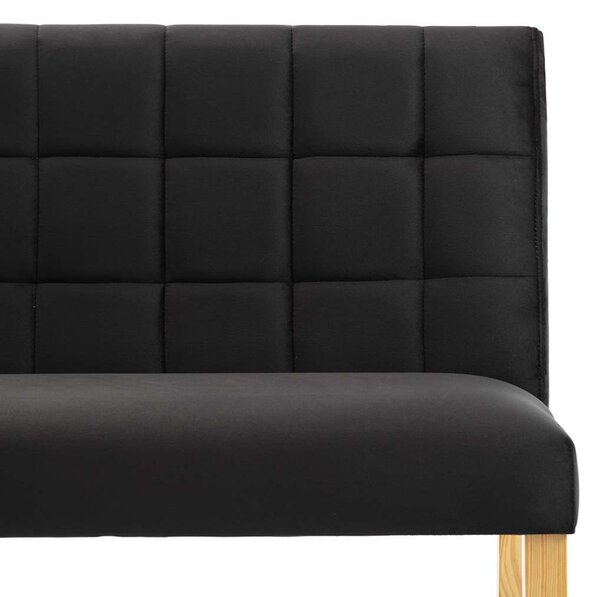 Lavice 140 cm černá samet 288575