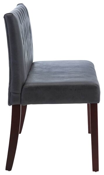 Lavice 120 cm šedá umělá semišová kůže 288574