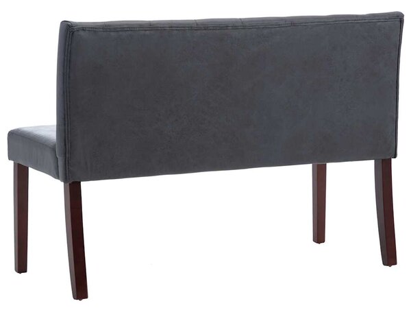 Lavice 120 cm šedá umělá semišová kůže 288574