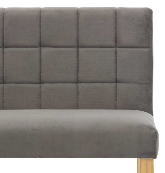 Lavice 140 cm šedá samet 288576