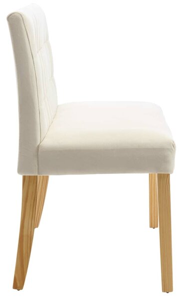 Lavice 140 cm krémová samet 288577