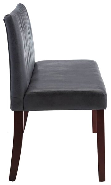 Lavice 148,5 cm šedá umělá semišová kůže 288572