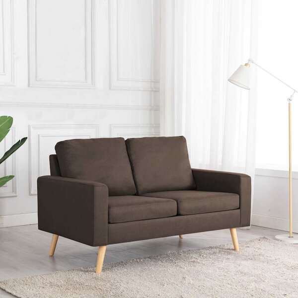 2místná pohovka hnědá textil 288705