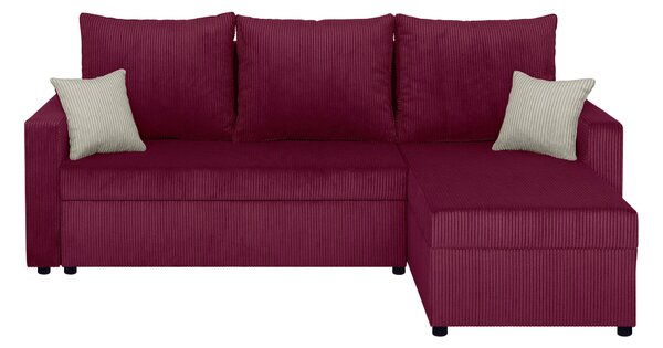 ROHOVÁ SEDAČKA, textil, kompozitní dřevo, červená P & B - Sedací soupravy, Online Only