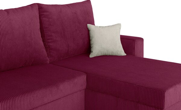 ROHOVÁ SEDAČKA, textil, kompozitní dřevo, červená P & B - Sedací soupravy, Online Only