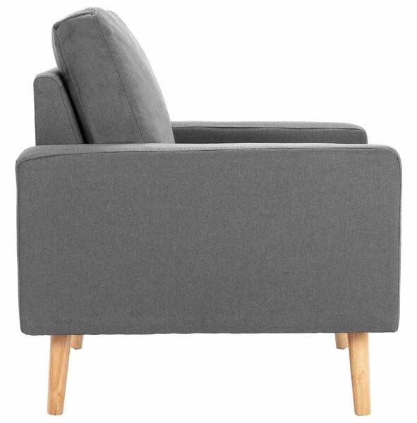 Křeslo světle šedé textil 288693