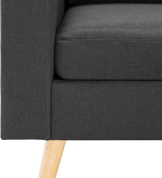 Křeslo tmavě šedé textil 288694