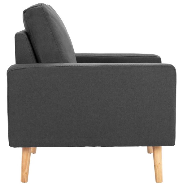 Křeslo tmavě šedé textil 288694