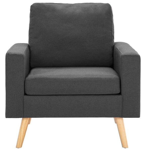 Křeslo tmavě šedé textil 288694