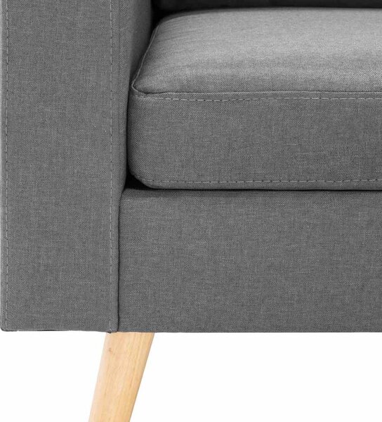 2místná pohovka světle šedá textil 288703