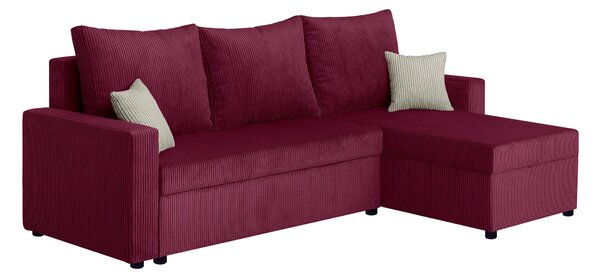 ROHOVÁ SEDAČKA, textil, kompozitní dřevo, červená P & B - Sedací soupravy, Online Only